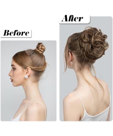 Hair Bun Hairpiece for Women Messy Synthetic Hair Bun Daily Wear Chignon Scrunchies Fake Hair Band Braid Elastic Hairpiece Tail For Women H9 Hair Chignons(1B) - Buy Online on GoSupps.com