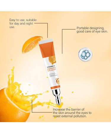  homomdy Set of 2 brightening eye creams with vitamin C anti-aging vitamin C serum for puffiness and dull dark circles under the eyes moisturizing cream instant firming complexion - Buy Online on GoSupps.com