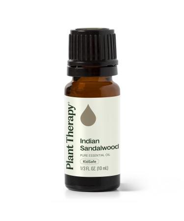 Plant Therapy Sandalwood Indian Essential Oil 10 mL (1/3 oz) 100% Pure Undiluted Therapeutic Grade 0.33 Fl Oz (Pack of 1)