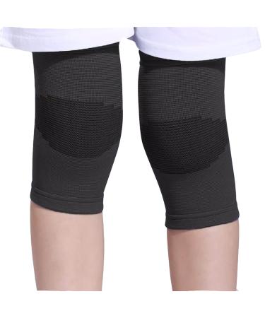 Kids Knee Brace Knee Support Teenagers Knee Sleeve Sport Knee Protectors For Children(1 Pair)(Black Small) Small Black