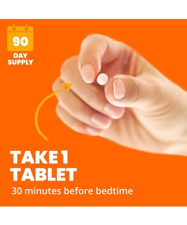 Sundown Naturals Melatonin 5 mg - 90 Sleep Aid Tablets for Restful Sleep - Buy Online on GoSupps.com