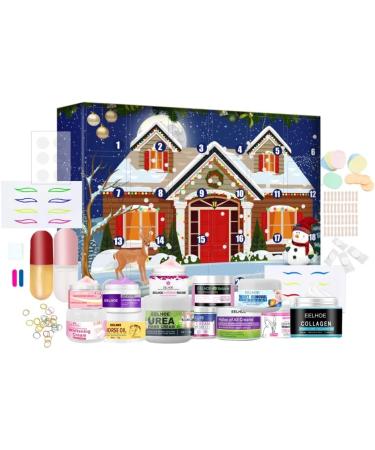 Encomy Christmas Countdown Beauty Set | Advent Calendar with 24 Care Products & Accessories | Perfect Family Gift - Buy Online on GoSupps.com