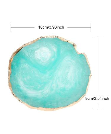 Acrylic Dappen Dish & Nail Art Palette - Green Manicure Tools for Nail Decoration | International Shipping - Buy Online on GoSupps.com