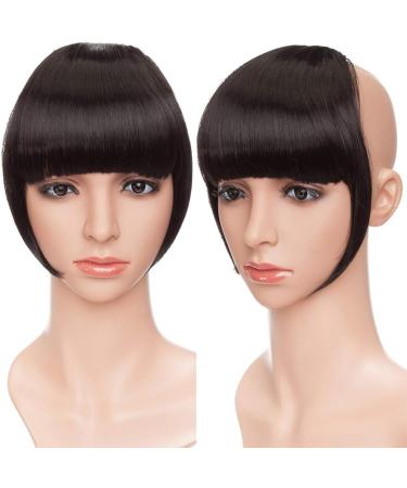 One Piece Straight Bang Clip In On Bangs Fringe Cute Hair Extensions - Natural Black - Buy Online on GoSupps.com