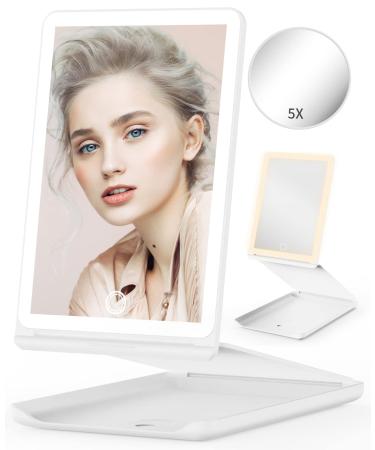 Jack & Rose Travel Mirror, Makeup Mirror with Lights and Magnification, Portable Mirror Led Lighted Makeup Mirror