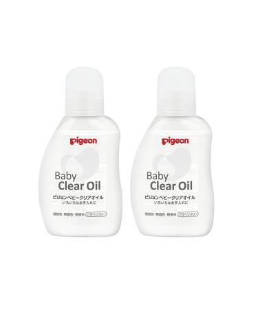 Pigeon Baby Oil with Plant Based Ingredient for Baby Body Relaxing Massage Gentle for Skin Fragrance Free 0 Months and Up 2.7 Fl. Oz Made in Japan (Pack of 2) 2nd Generation 2.70 Fl Oz (Pack of 2)