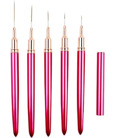 5Pcs Nail Arts Liner Brushes Painting Brush Set Thin Nail Arts Dotting Drawing Pen 4/8/12/20/25mm Suitable For Home Use - Buy Online on GoSupps.com