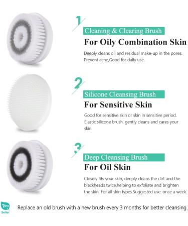 TOUCHBeauty Face Cleansing Brush with 3 Spin Brushes - Gentle, Deep Cleansing and Exfoliating with Case - Buy Online on GoSupps.com