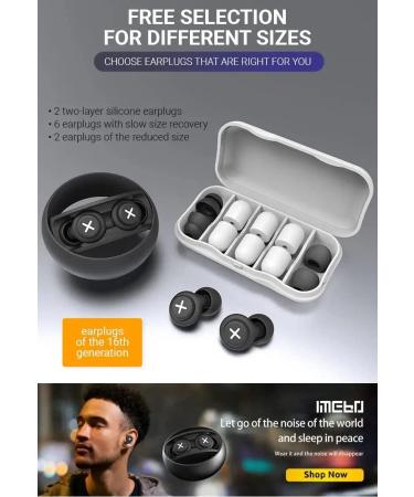 Silicone Ear Plugs for Sleeping and Noise Reduction - Reusable, Super Soft Grey Earplugs for Concerts, Work, and Travel - Buy Online on GoSupps.com