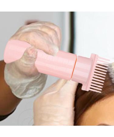 Comb Applicator Bottle for Hair 180ml Comb Applicator Bottle for Oiling Scalp Bottle Applicator Hair Oil Dispenser Bottle Comb for Hair Dye Shampoos Hair Salons Pink Third Generation - Buy Online on GoSupps.com