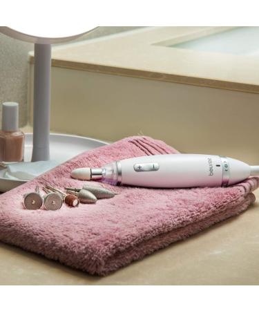 Beurer MP62 Electric Nail File Set | 10 Attachments | Precision Light Fast Rotation | UK Plug | Storage Bag - Buy Online on GoSupps.com