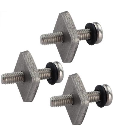 VTurboWay 316 Stainless Steel Fin Screw and Plate 3 Pack - M4 Screw for Surf Longboard and SUP, Fiberglass Single Fin - Buy Online on GoSupps.com