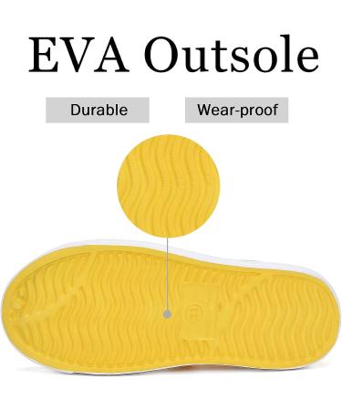 SAGUARO Kids Garden Clogs | Anti-Slip Water Shoes | Quick-Dry Outdoor Beach Footwear - Yellow - Buy Online on GoSupps.com