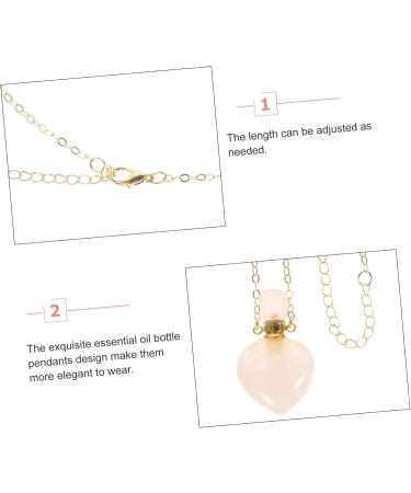 Hemoton Valentines Day Perfume Bottle Household Decor Heart Pendant Charm Necklace Perfume Bottle Pendant - Buy Online on GoSupps.com