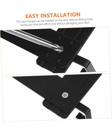 ABOOFAN Space Aluminum Door Hanger Clothes Hangers Door Hanging Hooks Hook for Door Storage Rack Outdoor - Buy Online on GoSupps.com