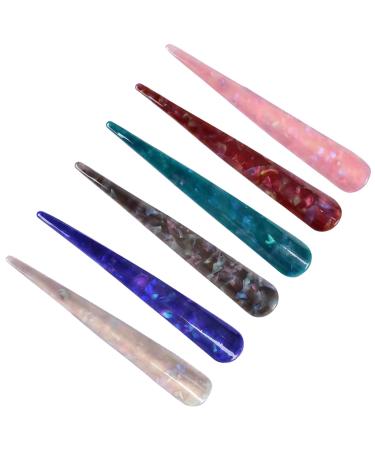 Large Metal Duckbill Hair Clips for Women  6 Pieces & 5.5 Inch Long Non-Slip French Twist Hair Clips  Chic Alligator Hair Clips for Styling Thick Long Hair 6pcs Sequin