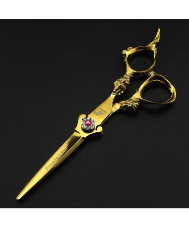 Hair Cutting Scissors Shears 6 Inch All Golden Dragon Hairdressing Barber Scissors Professional Barbershop Scissor Haircut Salon Cutting Shears Set Thinning (Color : 6.0 2PCS Set) - Buy Online on GoSupps.com