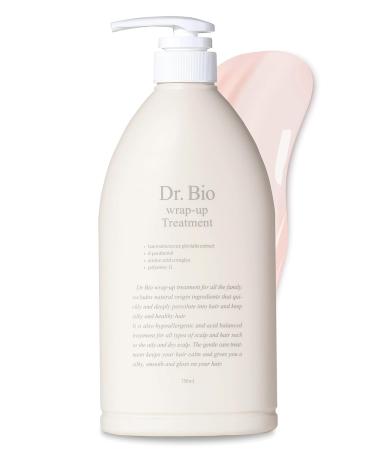 Dr. Bio Wrap-Up Treatment (25.36oz/750ml)| Damaged Hair Repair Treatment, Moisturizing Protein Conditioner for Volume with Probiotics & Amino Acid, Sensitive Scalp Relief, Korean Hair Care, Vegan 25.36 Fl Oz (Pack of 1)