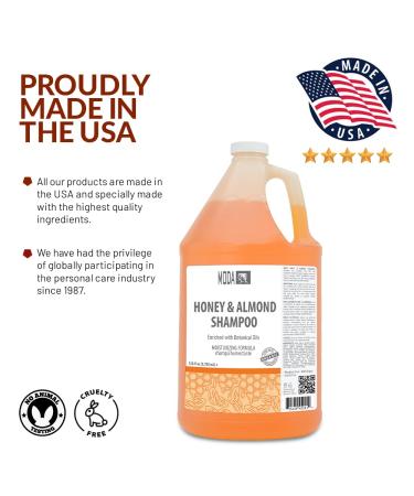 MODA Moisturizing Shampoo - Honey Almond for All Hair Types | 128 Oz Professional Deep Clean & Condition Strengthen & Restore Shine - Buy Online on GoSupps.com
