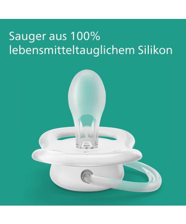 Philips Avent Ultra Air Pacifiers 2 Pack - BPA-Free Breathable for Babies 0-6 Months with Sterilization Box - Purple/Green (SCF085/59) - Buy Online on GoSupps.com