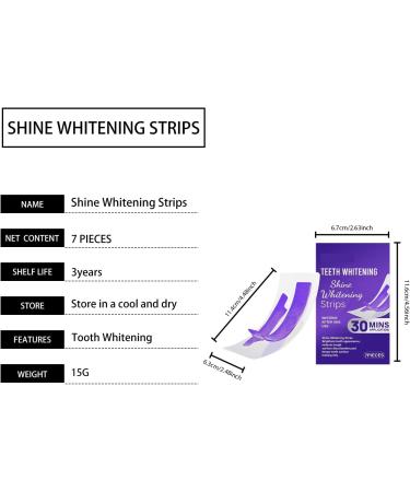 Purple Shiny Teeth Strips - Forms Protective Layer Reduces Friction Breaks Down Stain Pigments Brightens Teeth Easy Application(3pcs) - Buy Online on GoSupps.com