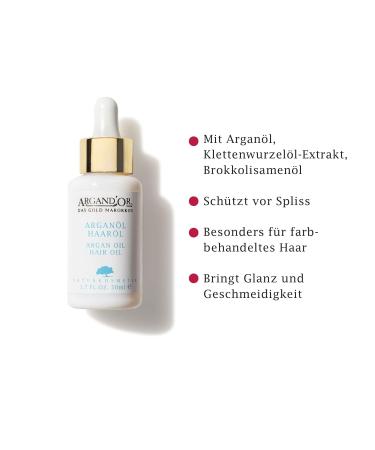 Argand'or Organic Argan Oil for Dry Hair - 50ml | Strengthens Smooths & Adds Gloss | Vegan - Buy Online on GoSupps.com