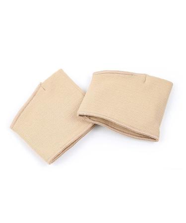 2pcs Thumb Splint Heels Cushioning Pads Foot Cushions for High Heels Neuroma Pad Toe Brace Bunion Thumb Covers Hallux Valgus Straightener Hallux Valgus Covers Thread Orthotics Skin Colour 9X8CM