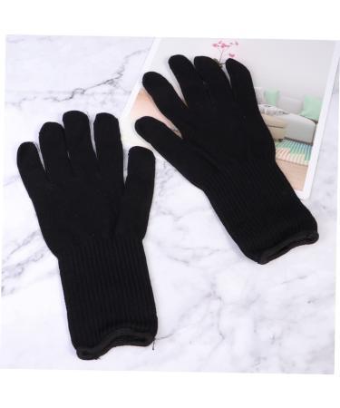 Housoutil 2 Pairs Heat Resistant Gloves Anti-scalding Gloves Hair Curling Iron Hair Rollers Hair Curler Gloves Powder Glove Heat-resistant Gloves for Perm Hair Straightener Gloves Curls 25X11cm Black - Buy Online on GoSupps.com