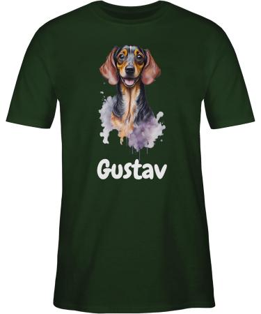 Personalized Dachshund T-Shirt for Dog Owners - Custom Gift by Shirtracer - Men's Dark Green Tee - Buy Online on GoSupps.com
