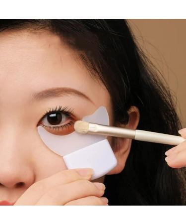 Silicone Brush Lash Stopper + Eyelash Stencils + Eyeliner & Eyeshadow Applicators - Green Long Handle - Buy Online on GoSupps.com