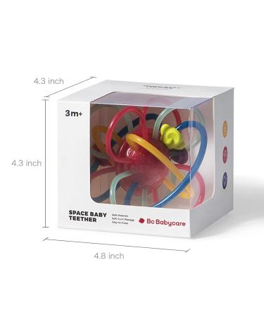 Bc Babycare Rotatable Teething Toys for Babies 0-12 Months | Lightweight Baby Rattle & Chew Toys for Teething Pain Relief - Buy Online on GoSupps.com