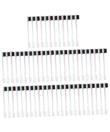FRCOLOR 60 Pcs Double Ended Eyebrow Brush Eyebrow Comb Eye Brow Brush Comb Lash Brush Eyelash Comb Separator Dual Hair Brush Teasing Comb Combs Edge Brush Hair Comb Miss Resin Portable