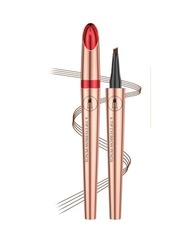 Eyebrow Pencil 4-Point Fork Tip Waterproof Eyebrow Pencil Long Lasting Creates Natural Eyebrow Shape Suitable for Professional Makeup and Beginners (1)
