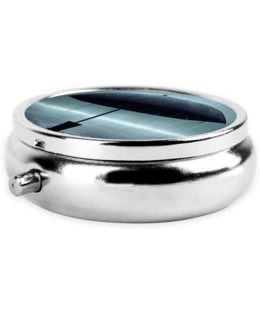 Black Umbrella Round Pill Box - 3 Compartment Travel Organizer for Pills - Portable Travel Solution - Buy Online on GoSupps.com