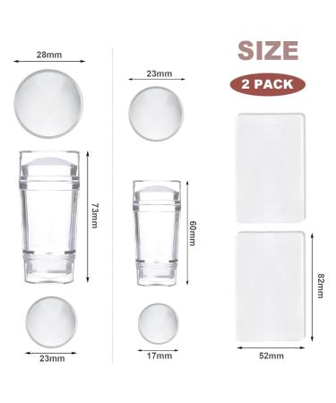 French Tip Nail Stamper Set - Double Sided Clear Silicone Stampers for DIY Nail Art - Includes Scraper - 2 Pack - Buy Online on GoSupps.com