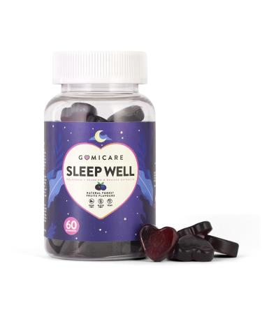 Gomicare - Sleep Gummies - Melatonin, Vitamin B6, Lemon Balm & Valerian Extracts - 60 Gummies (sweets) - Sugar Free - Vegan - Gluten & Lactose Free