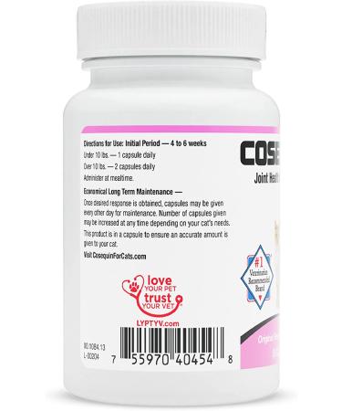 Cosequin Joint Health Supplement Capsules for Cats - 80 Count Pack - Buy Online on GoSupps.com