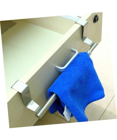Alipis 2pcs Kitchen Utensil Hanger Traceless Towel Rack Coat Hanger Stainless Steel Kitchen Rack Silverx2pcs 22*7cmx2pcs - Buy Online on GoSupps.com