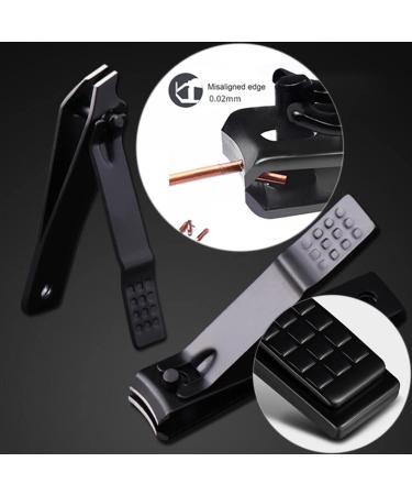 Rnitle Luxury 7-in-1 Manicure Set - Stainless Steel Nail Clipper & Pedicure Tools in Black PU Leather - Travel Beauty Kit - Buy Online on GoSupps.com