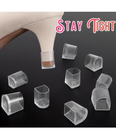 High Heel Protectors - 10 Pairs Clear Heel Repair Caps for Wedding & Outdoor Events - Buy Online on GoSupps.com