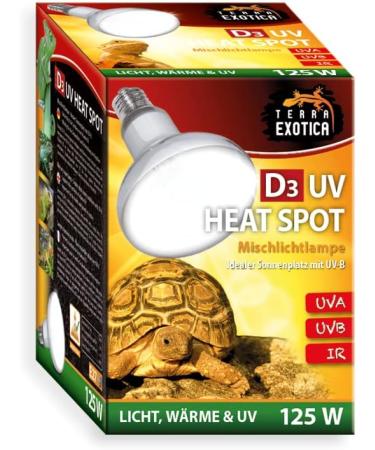 Buy Terra Exotica D3 UV Heat Spot Lamp - 125W 100W 80W - UVB UVA Sunlight Simulation for Reptiles - Buy Online on GoSupps.com