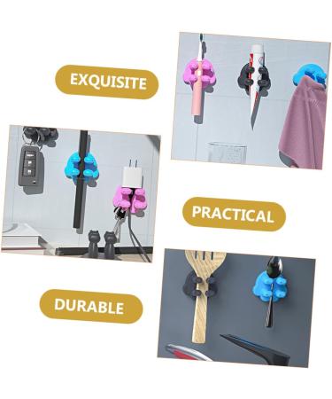 Alipis 4-Piece Wall-Mounted Toothbrush Holder & Bathroom Organizer No Punching Hooks for Easy Installation - Buy Online on GoSupps.com