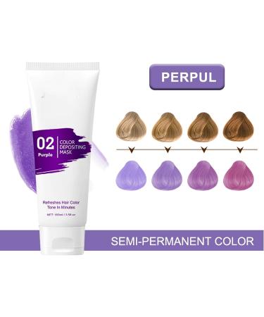 Purple Semi-Permanent Hair Dye & Color Refresh Mask - Instantly Refreshes Hair Color Tone - Buy Online on GoSupps.com