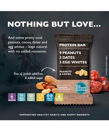 Buy Natural Protein Bars - Sugar-Free Additive-Free Snack (12x55g Mix Box) - Delicious Dates Egg Whites & Cocoa - Buy Online on GoSupps.com