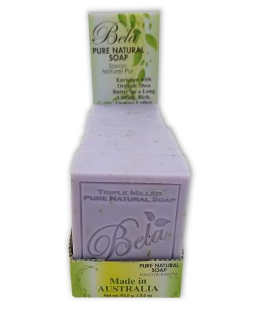Bela Bath & Beauty Lavender & Flower Triple French Milled Moisturizing Soap Bars - 6 Pack, 3.3 oz. Each | Natural Ingredients - Buy Online on GoSupps.com