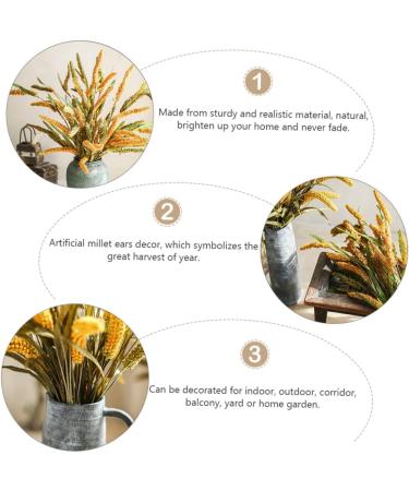 DECHOUS Simulated Ears of Corn Dry Flowers for Decoration Wheat Sheave Bundle Flower Fake Wheat Stalks Decoration for Home Decor for Home Artificial Plants Faux Plant Straw Manual Pu Golden 12X75CM - Buy Online on GoSupps.com
