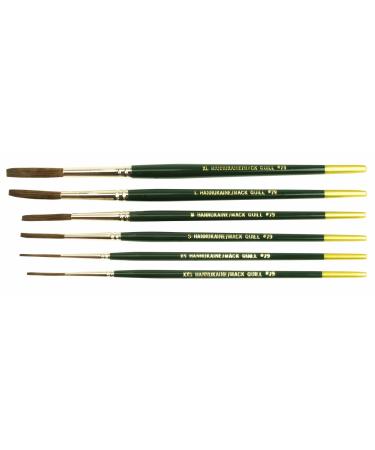 (6) Andrew Mack Brush Hannukaine Quill Brushes Series 79 Size XXS - XL Mixture Squirrel Taklon - Buy Online on GoSupps.com