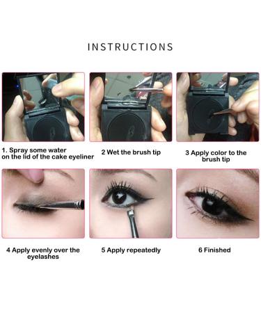 SACE LADY Pro Cake Eyeliner Powder - Long Lasting Water-Soluble Formula for Makeup Beginners and Professionals - Waterproof & Smudge-Proof - Cruelty Free - 0.12oz (Black) - Buy Online on GoSupps.com