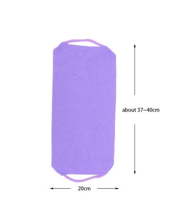 Back Scrubber for Shower - Exfoliating Elastic Bath Towel Strap in Purple | International Shipping - Buy Online on GoSupps.com