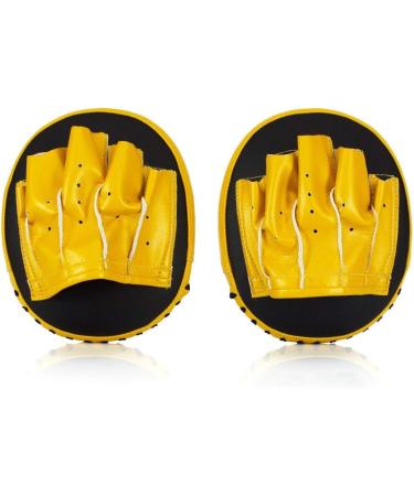 Fairtex FMV15 Muay Thai Boxing Focus Punch Mitts - Black/Gold (Pair) - Buy Online on GoSupps.com
